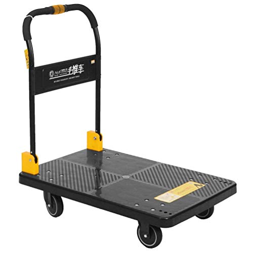 N&S Carro de plataforma de transporte para cargas pesadas, 350 kg, plegable con una sola mano, para camión o camión con ruedas Mute Wheels