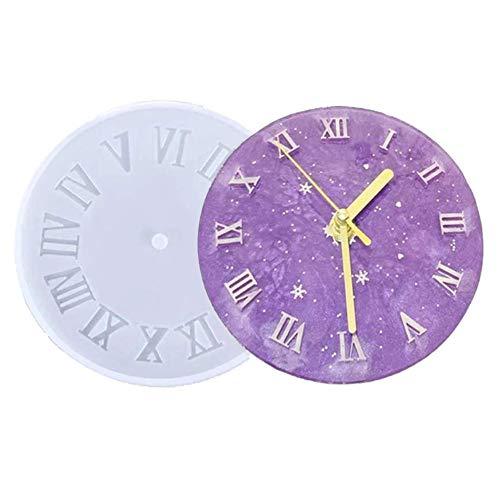 Nsiwem Movimiento de Reloj de Eje Largo de Cuarzo 2 Piezas Maquina Reloj Pared con Manecillas del Reloj con 2 pcs Molde de Silicona de Resina de Números y Arabi Romanos para Hacer Reloj DIY Nsiwem Movimiento de Reloj de Eje Largo de Cuarzo 2 Piezas Maquina Reloj Pared con Manecillas del Reloj con 2 pcs Molde de Silicona de Resina de Números y Arabi Romanos para Hacer Reloj DIY