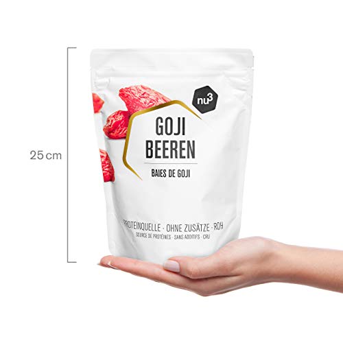nu3 Bayas de Goji Premium - 500g Superalimento de moda - Secadas naturalmente sin sulfato - Ideal para el desayuno - Ayuda a fortalecer el sistema inmunológico - Contiene vitaminas y minerales nu3 Bayas de Goji Premium - 500g Superalimento de moda - Secadas naturalmente sin sulfato - Ideal para el desayuno - Ayuda a fortalecer el sistema inmunológico - Contiene vitaminas y minerales