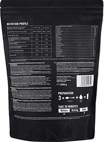 nu3 Performance Whey Protein - 1 kg de suero en polvo sabor chocolate con 71.8% de proteína - Con aminoácidos BCAAs + proteína aislada isolate - Batido proteico para ganar masa - Altamente soluble