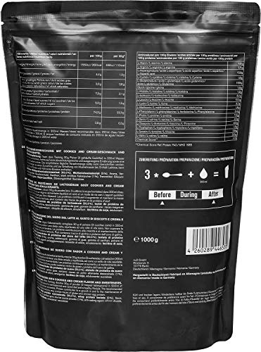 nu3 Performance Whey Protein Cookies & Cream - 1kg de proteina de suero en polvo - Con 74.3% de proteína whey - Con aminoácidos BCAAs + proteína aislada (isolate) - Batido proteico altamente soluble nu3 Performance Whey Protein Cookies & Cream - 1kg de proteina de suero en polvo - Con 74.3% de proteína whey - Con aminoácidos BCAAs + proteína aislada (isolate) - Batido proteico altamente soluble