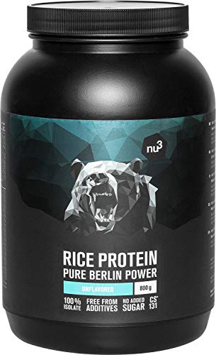 nu3 Proteína de arroz | 800g de fórmula sabor neutral | 80% (24g) de proteína vegetal | Polvo para batido proteico sin lactosa y libre de gluten | Sin sustitutos de azúcar o colorantes artificiales nu3 Proteína de arroz | 800g de fórmula sabor neutral | 80% (24g) de proteína vegetal | Polvo para batido proteico sin lactosa y libre de gluten | Sin sustitutos de azúcar o colorantes artificiales