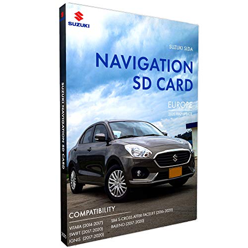 Nueva Tarjeta SD Suzuki 2020 para Suzuki Ignis. Tarjeta SD para Navegador Satelital con Actualización de Mapas de Toda Europa para Suzuki Vitara, Swift, IGNIS, SX4 S Cross Tras Facelift, BALENO