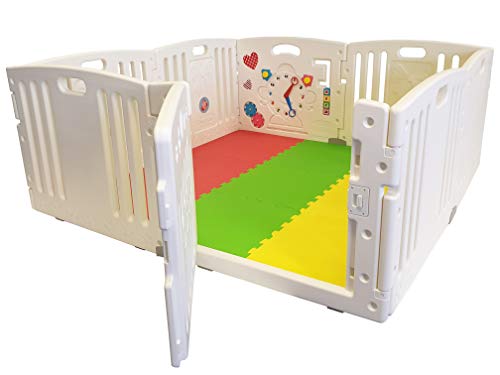 Nueva Venture All Star Playpen del bebé 8 Pc's XXL incluyendo el Panel de actividad divertida Esteras del piso cabido y color brillante jugar bolas de alta calidad parque para bebé Nueva Venture All Star Playpen del bebé 8 Pc's XXL incluyendo el Panel de actividad divertida Esteras del piso cabido y color brillante jugar bolas de alta calidad parque para bebé
