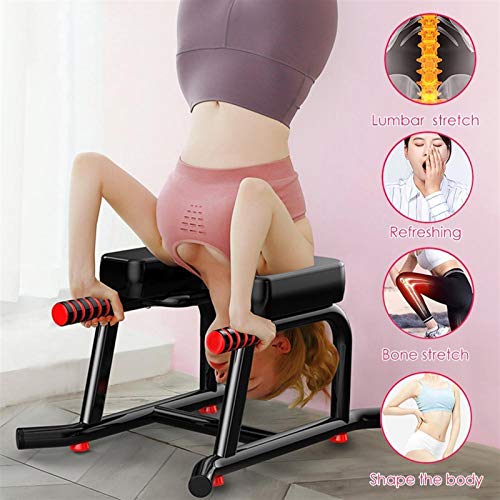 Nueva versión actualizada de Yoga Banco Invertido Bench Press Inicio Fitness Ejercicio Yoga Banco invertido Silla de Yoga Banco invertido Yoga Fitness XQ-1.4 (Color : Black)