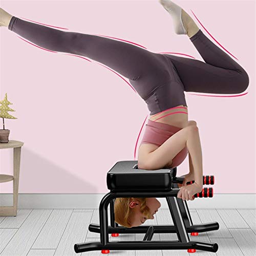 Nueva versión actualizada de Yoga Banco Invertido Bench Press Inicio Fitness Ejercicio Yoga Banco invertido Silla de Yoga Banco invertido Yoga Fitness XQ-1.4 (Color : Black)