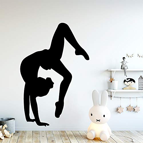 Nuevo diseño de gimnasia para niña calcomanía artística para parada de manos pegatina de pared moderna sala de baile decoración de gimnasio sala de estar dormitorio póster Mural regalo Nuevo diseño de gimnasia para niña calcomanía artística para parada de manos pegatina de pared moderna sala de baile decoración de gimnasio sala de estar dormitorio póster Mural regalo