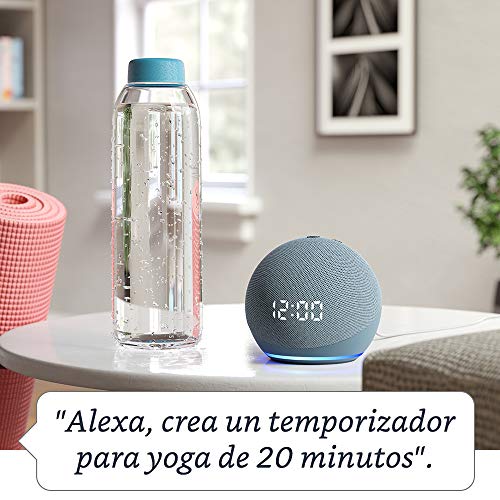 Nuevo Echo Dot (4.ª generación) | Altavoz inteligente con reloj y Alexa | Blanco