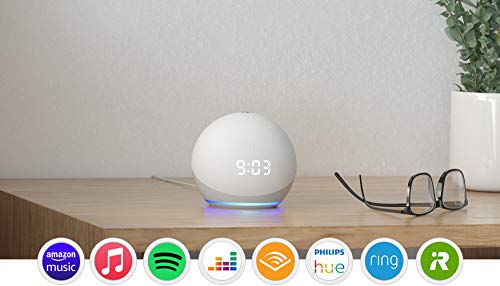 Nuevo Echo Dot (4.ª generación) | Altavoz inteligente con reloj y Alexa | Blanco