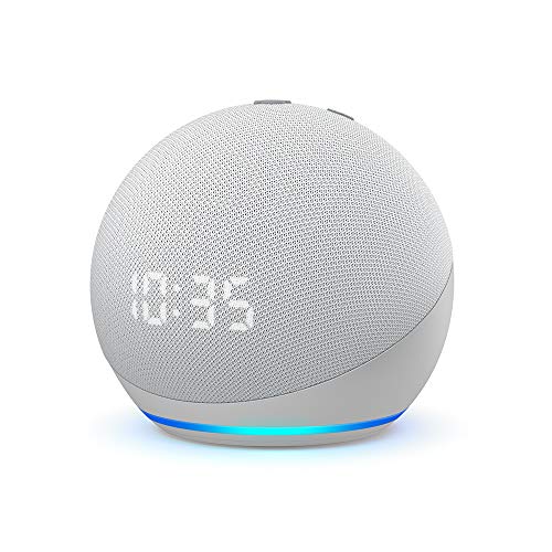 Nuevo Echo Dot (4.ª generación) | Altavoz inteligente con reloj y Alexa | Blanco