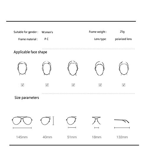 Nuevo Temperamento Little Girl Oval Retro Gafas de sol polarizadas Gafas de sol de protección contra el viento y los rayos UV al aire libre