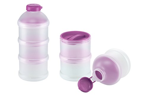 NUK 10256328 - Dosificador de leche en polvo (3 compartimentos, sin BPA), morado y blanco translĂșcido NUK 10256328 - Dosificador de leche en polvo (3 compartimentos, sin BPA), morado y blanco translĂșcido