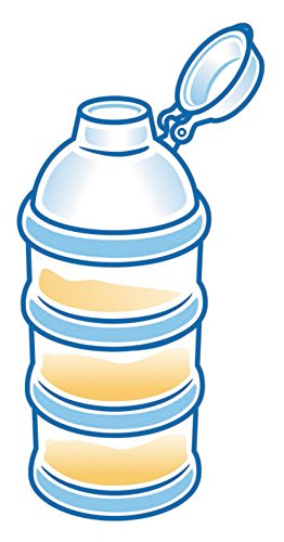 NUK 10256342 - Dosificador de leche en polvo (3 compartimentos, sin BPA), color azul y blanco translúcido