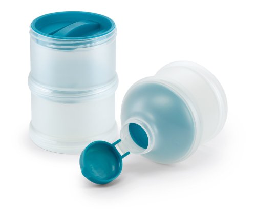 NUK 10256342 - Dosificador de leche en polvo (3 compartimentos, sin BPA), color azul y blanco translĂșcido NUK 10256342 - Dosificador de leche en polvo (3 compartimentos, sin BPA), color azul y blanco translĂșcido