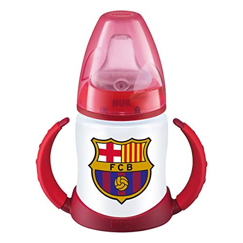 NUK Entrena First Choice Plus, Biberón del Barça de Silicona, Producto Oficial, Biberón Ergonómico 6 a 18 Meses 150 ml NUK Entrena First Choice Plus, Biberón del Barça de Silicona, Producto Oficial, Biberón Ergonómico 6 a 18 Meses 150 ml