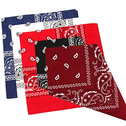 Nuluxi Pañuelo Unisex De Paisley Pañuelos Cabeza Algodon Paisley Bandana Paisley para Cabeza Pelo Cuello Bandana Adecuado para ir en Moto Caminar Deportes Vestirse Casual y Noches Temáticas(5 Piezas)