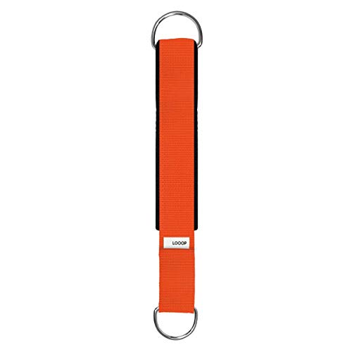 NUNIQ LOOOP - Correas para reformador de pilates, longitud ajustable con doble anilla en D, color naranja, un par (2 unidades)
