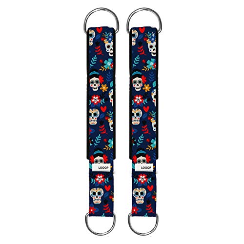 NUNIQ LOOOP - Correas para reformador de pilates, longitud ajustable con doble anilla en D, diseño de muertos, un par (2 unidades) NUNIQ LOOOP - Correas para reformador de pilates, longitud ajustable con doble anilla en D, diseño de muertos, un par (2 unidades)