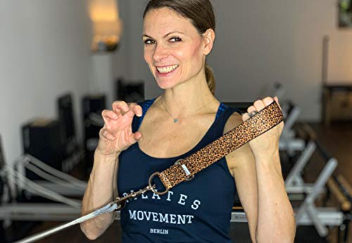 NUNIQ LOOOP Leo Baby - Correas para reformador de pilates, longitud ajustable con doble anilla en D, diseño de leopardo, un par (2 unidades) NUNIQ LOOOP Leo Baby - Correas para reformador de pilates, longitud ajustable con doble anilla en D, diseño de leopardo, un par (2 unidades)