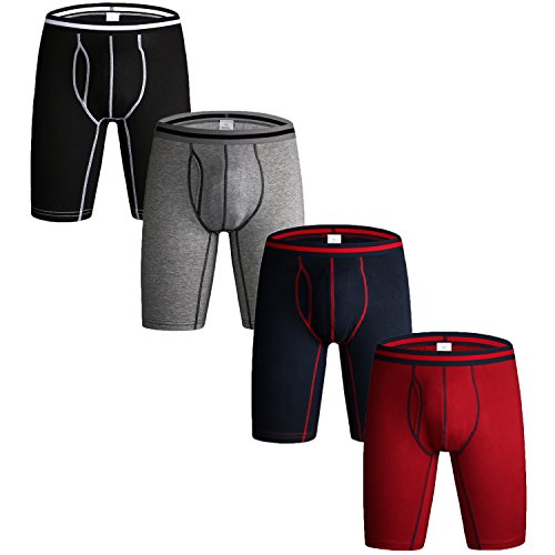 Nuofengkudu Hombre 4 Pack Bóxers Ajustados Largo Calzoncillos Bulge Ropa Interior Suave Elástico Compresión Shorts Underwear Mutande Hipster Tallas Grandes Nero/BLU/Grau/Rosso XXXXL Nuofengkudu Hombre 4 Pack Bóxers Ajustados Largo Calzoncillos Bulge Ropa Interior Suave Elástico Compresión Shorts Underwear Mutande Hipster Tallas Grandes Nero/BLU/Grau/Rosso XXXXL