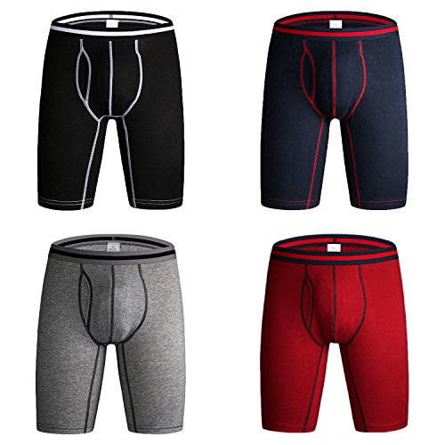 Nuofengkudu Hombre 4 Pack Bóxers Ajustados Largo Calzoncillos Bulge Ropa Interior Suave Elástico Compresión Shorts Underwear Mutande Hipster Tallas Grandes Nero/BLU/Grau/Rosso XXXXL Nuofengkudu Hombre 4 Pack Bóxers Ajustados Largo Calzoncillos Bulge Ropa Interior Suave Elástico Compresión Shorts Underwear Mutande Hipster Tallas Grandes Nero/BLU/Grau/Rosso XXXXL