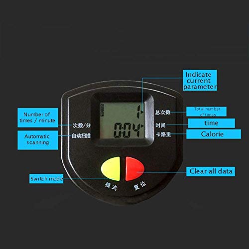 Nuokix Barandilla de Pasos múltiples Funciones de visualización acondicionamiento aeróbico Adelgaza el Equipo con Trenzado de la Cintura y la Pantalla LCD Cardio Training elípticas