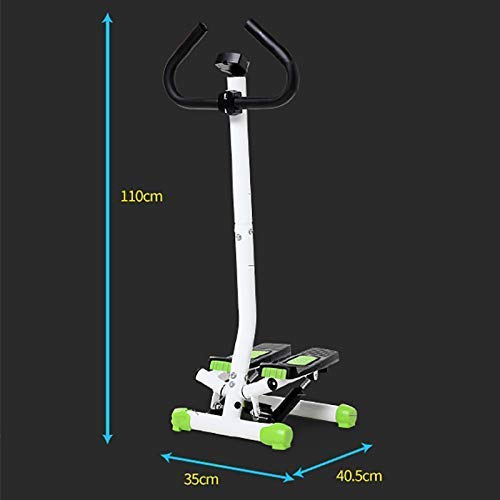 Nuokix Barandilla de Pasos múltiples Funciones de visualización acondicionamiento aeróbico Adelgaza el Equipo con Trenzado de la Cintura y la Pantalla LCD Cardio Training elípticas