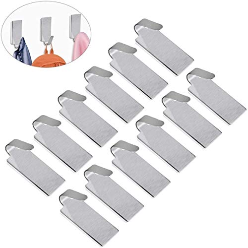 nuolux 12ST autoadhesivo Acero Inoxidable mano gancho toalla de mano Racks pared Ganchos para Cocina Baño nuolux 12ST autoadhesivo Acero Inoxidable mano gancho toalla de mano Racks pared Ganchos para Cocina Baño