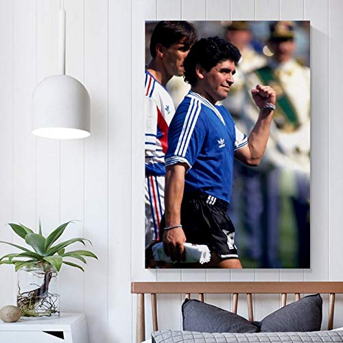 NUOMANAN Placa de madera para pared de Maradona's Rebellious Ball King's Legend Ends Limited (20 x 30 cm), póster de arte para decoración de pared de sala de estar sin marco/enmarcar