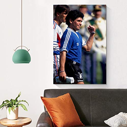 NUOMANAN Placa de madera para pared de Maradona's Rebellious Ball King's Legend Ends Limited (20 x 30 cm), póster de arte para decoración de pared de sala de estar sin marco/enmarcar