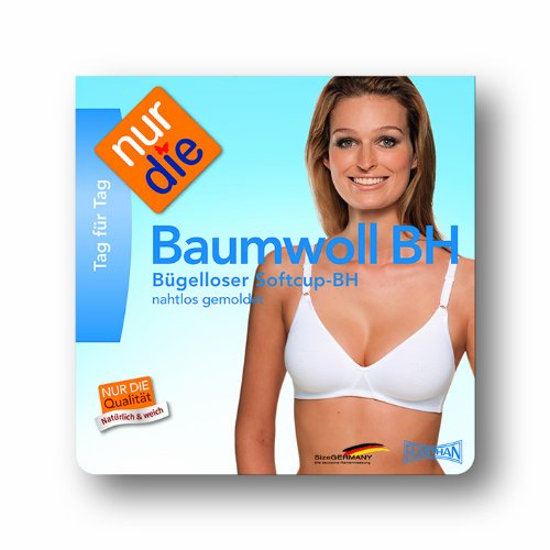 Nur Die Baumwoll BH, Sujatador para Mujer, Blanco (Weiß 030), 75B Nur Die Baumwoll BH, Sujatador para Mujer, Blanco (Weiß 030), 75B