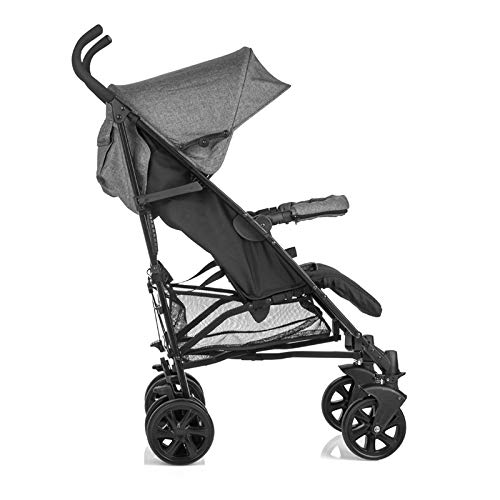 Nurse Hop Silla de Paseo de Plegado Tipo Paraguas, Chasis Aluminio, con Plástico de Lluvia, Black Melange Nurse Hop Silla de Paseo de Plegado Tipo Paraguas, Chasis Aluminio, con Plástico de Lluvia, Black Melange