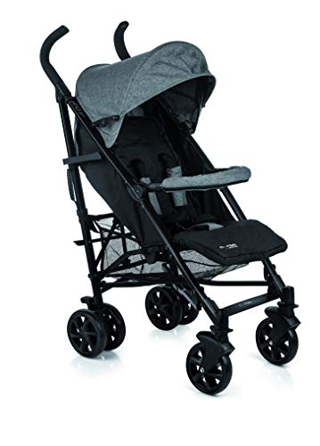 Nurse Hop Silla de Paseo de Plegado Tipo Paraguas, Chasis Aluminio, con Plástico de Lluvia, Black Melange Nurse Hop Silla de Paseo de Plegado Tipo Paraguas, Chasis Aluminio, con Plástico de Lluvia, Black Melange