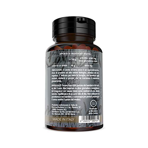 NUTRACLE LEVADURA DE CERVEZA 100 comprimidos de 500 mg | restaurador del cabello y la piel | Rico de oligoelementos y vitaminas del grupo B