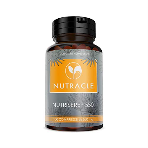 NUTRACLE NUTRISEREP 500 | 100 comprimidos de 550 mg | Serena Repens (Saw Palmetto) Para el bienestar de la próstata y del tracto urinario | Antioxidante natural, alta concentración de ácidos grasos