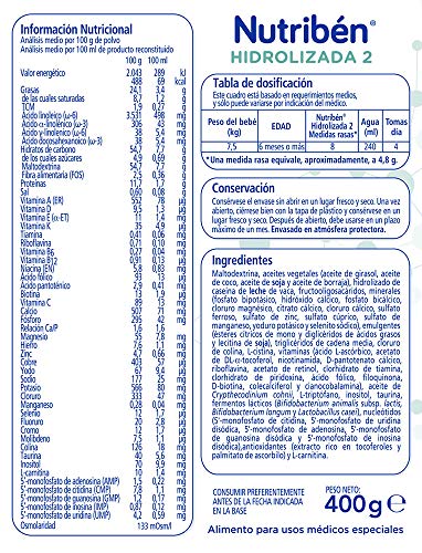 Nutribén Leche Hidrolizada 2 - 400 gr Nutribén Leche Hidrolizada 2 - 400 gr