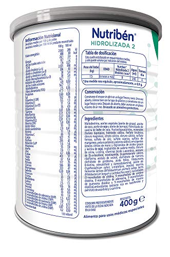Nutribén Leche Hidrolizada 2 - 400 gr Nutribén Leche Hidrolizada 2 - 400 gr