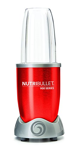 NutriBullet NB90928R Extractor de nutrientes original con recetario en español, ciclónico, apto lavavajillas, 900 W, alta velocidad 25.000 rpm, color rojo