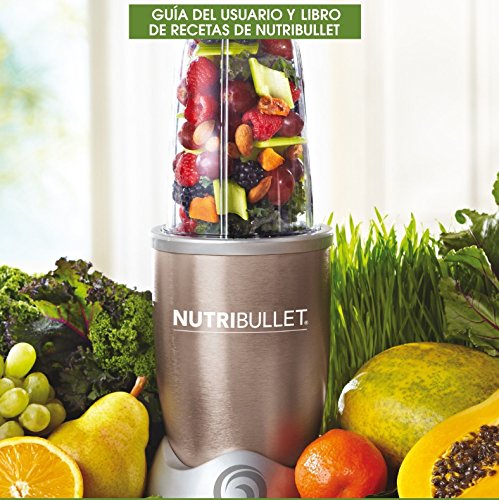 NutriBullet NB90928R Extractor de nutrientes original con recetario en español, ciclónico, apto lavavajillas, 900 W, alta velocidad 25.000 rpm, color rojo