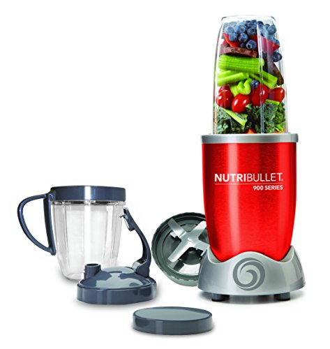 NutriBullet NB90928R Extractor de nutrientes original con recetario en español, ciclónico, apto lavavajillas, 900 W, alta velocidad 25.000 rpm, color rojo NutriBullet NB90928R Extractor de nutrientes original con recetario en español, ciclónico, apto lavavajillas, 900 W, alta velocidad 25.000 rpm, color rojo