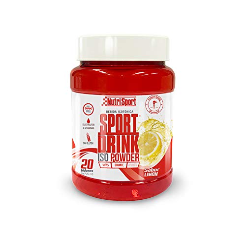 Nutrisport - Sport Drink ISO Powder, Bebida Isotónica en Polvo, Hidratos de Carbono, Minerales, Sabor Limón, 560 gr