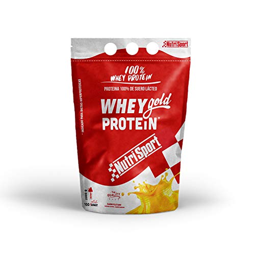 Nutrisport - Whey Gold Protein, Proteínas en Polvo para Batidos, Sabor Yogur Plátano, 2 kg