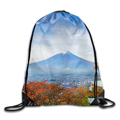 N/W Mt. Fuji Overlooking Yokohama Awesome - Mochila unisex para el hogar, bolsa de hombro deportiva con cordón N/W Mt. Fuji Overlooking Yokohama Awesome - Mochila unisex para el hogar, bolsa de hombro deportiva con cordón