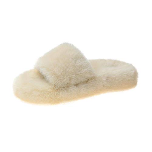 N/W Zapatos de Piscina para niños, Pantuflas peludas en otoño e Invierno, Use Pantuflas Calientes Fuera de la casa