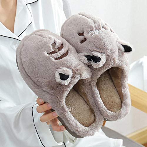 Nwarmsouth Peluche de Animales Slippers Mujer Hombre,Zapatillas cálidas de Invierno, Zapatos caseros de algodón Antideslizantes-Gris_38-39,Nuevas Zapatillas Slip On Mules para Hombre Nwarmsouth Peluche de Animales Slippers Mujer Hombre,Zapatillas cálidas de Invierno, Zapatos caseros de algodón Antideslizantes-Gris_38-39,Nuevas Zapatillas Slip On Mules para Hombre