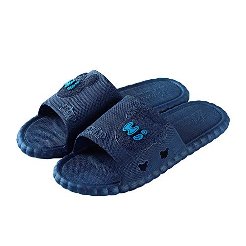 Nwarmsouth Zapatillas de Gimnasio de Suela Blanda, Zapatillas de baño para el baño, Sandalias Antideslizantes para el hogar-4 Dark Blue_38-39, Zapatos de Ducha y Playa para la Piscina