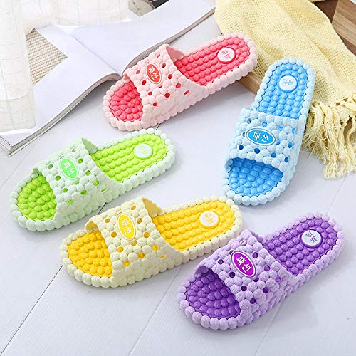 Nwarmsouth Zapatillas de Gimnasio de Suela Blanda, Zapatillas de casa Antideslizantes, Sandalias de Masaje de baño-Purple_44-45, Zapatos de Ducha y Playa para Piscina