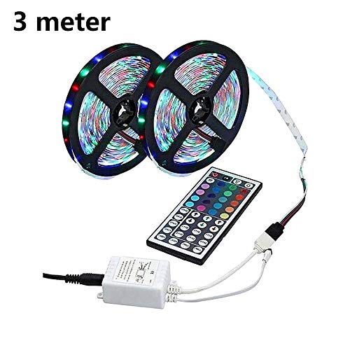 N/Z 3528 RGB LED Strip USB Cadena de luces LED Strip LED regulable Strip LED 1/3/5/10/15/20M con mando a distancia y cable USB para la fiesta Dormitorio TV Hogar Cocina Decoración (10M)