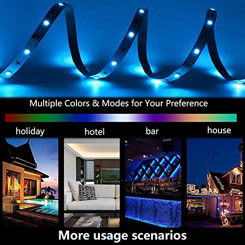 N/Z 3528 RGB LED Strip USB Cadena de luces LED Strip LED regulable Strip LED 1/3/5/10/15/20M con mando a distancia y cable USB para la fiesta Dormitorio TV Hogar Cocina Decoración (10M)