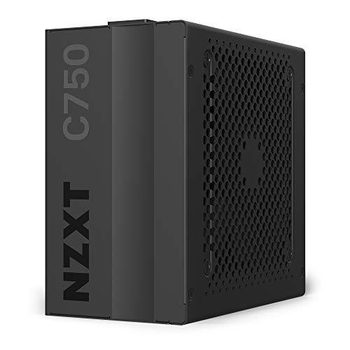 NZXT C750 - NP-C750M-EU - Fuente de alimentación de 750 vatios - Certificado 80+ Gold - Rodamientos dinámicos fluidos - Diseño modular - Cables con manguito - Fuente de alimentación ATX Gaming